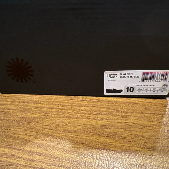 UGG Men's Adler Black Suede Slip-Ons - Picture 11 of 13